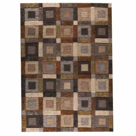 MAT THE BASICS Big Box Grey Rectangle Area Rug- 5 Ft. 6 In. X 7 Ft. 10 In. MTBBBXGRY056071